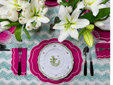 HMA DÉCOR Magenta Pearl Oval placemat - set of 4