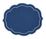 HMA DÉCOR Navy Pearl Oval placemat - set of 4