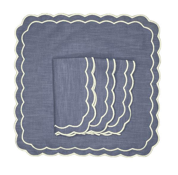 HMA DÉCOR Purple Marigold napkin - set of 4