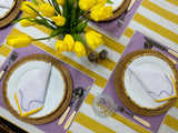 HMA DÉCOR Yellow and Purple Swirl Placemats - set of 4