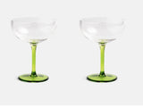HMA DÉCOR Champagne Coupe Green set of 2