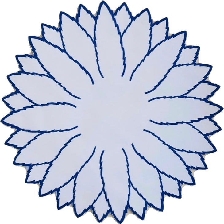 HMA DÉCOR Decor White and blue Abacaxi placemats