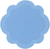 HMA DÉCOR Light Blue Daisy placemats (set of 4)