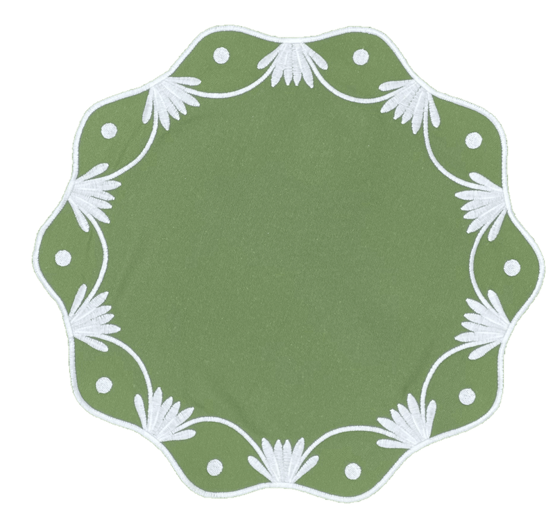 HMA DÉCOR Lilly Green placemat - set of 4