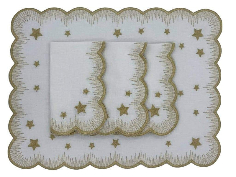 HMA DÉCOR STARLIGHT GOLD napkins (set of 4)